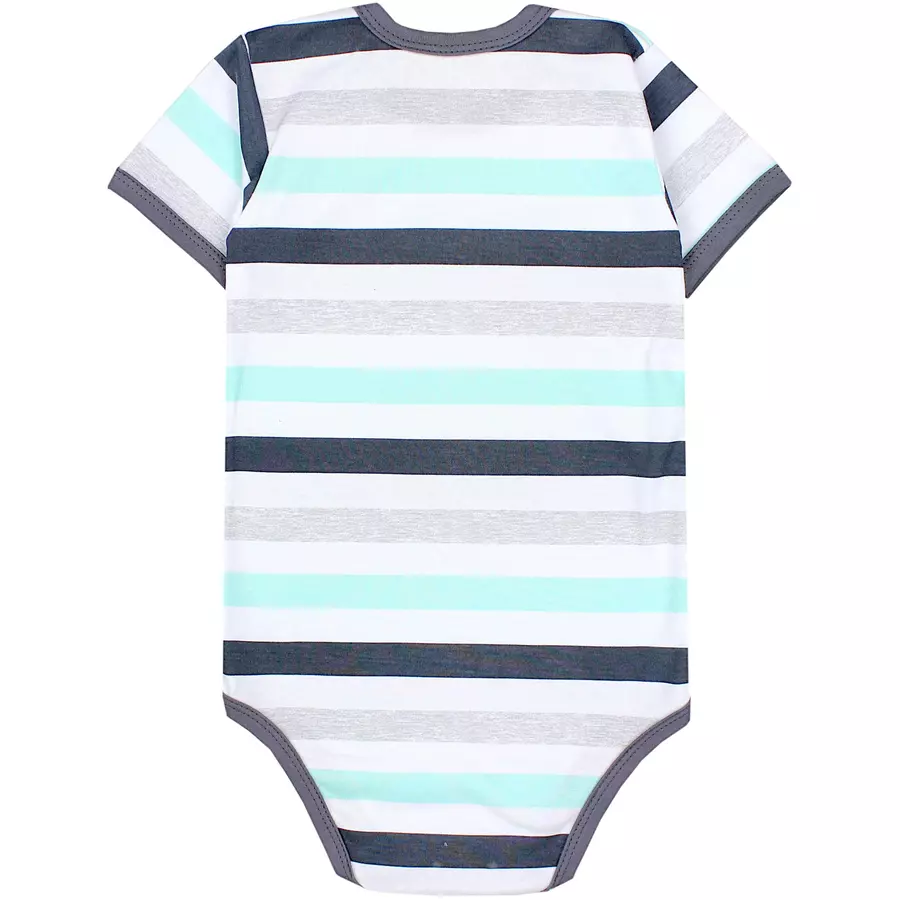 TupTam Kinder Unisex Kurzarm Body 3er Set graublau
