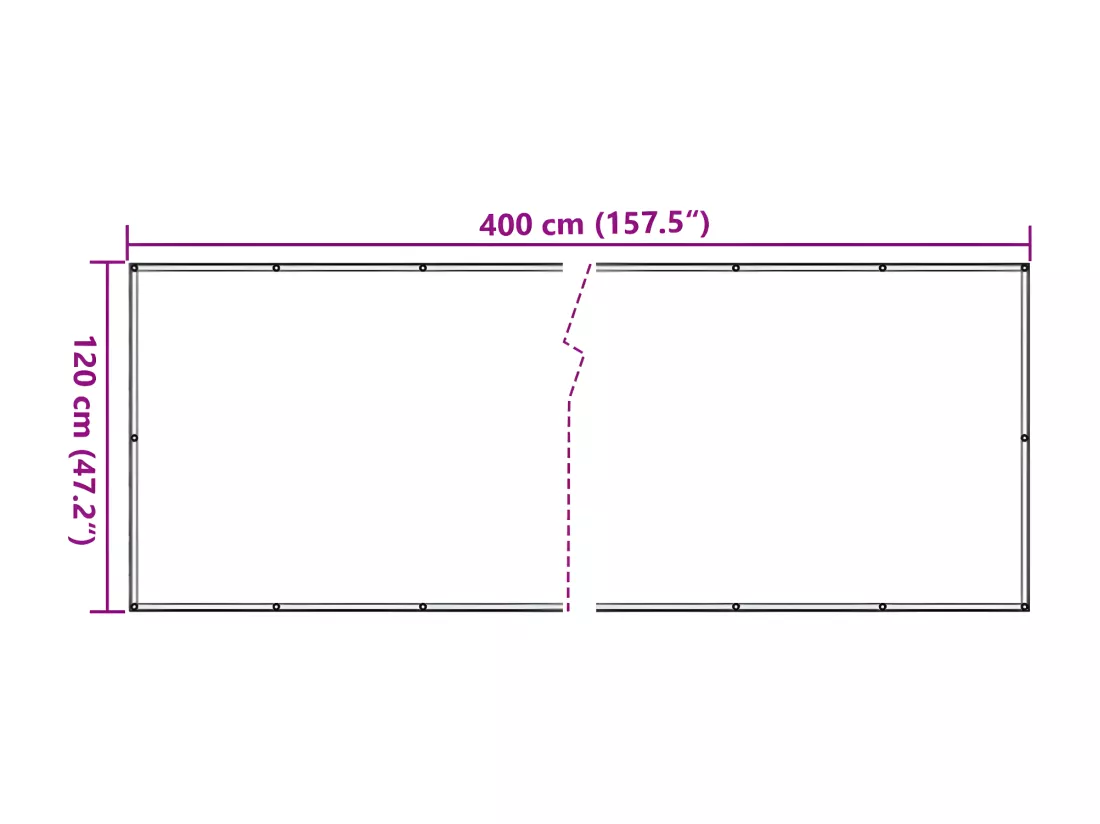 Écran de balcon Beige 120x400 cm Tissu Oxford