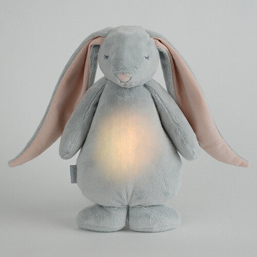 Moonie knuffelkonijn met nachtlamp en geluid - cloud - 28 cm