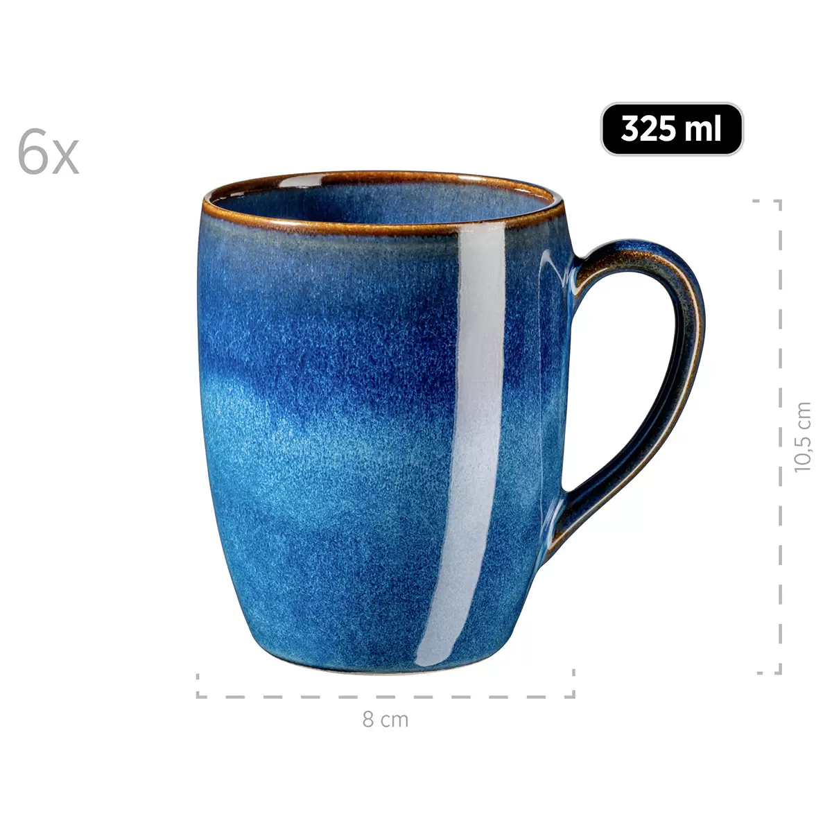 Frühstückset 18-tlg. OSSIA Blau