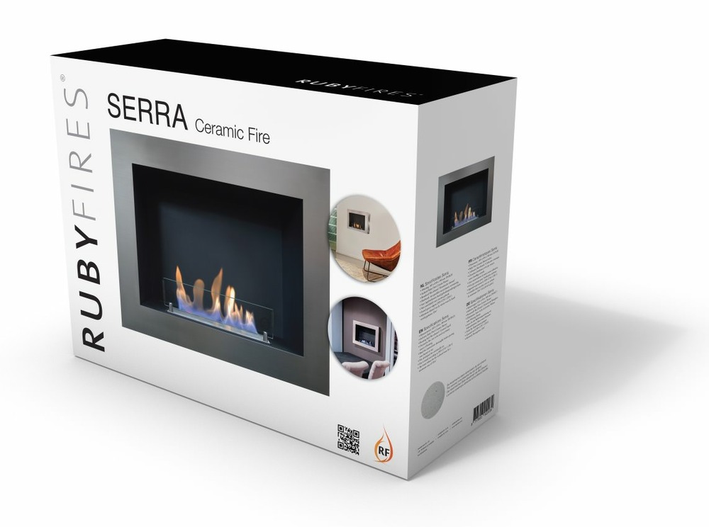 Cheminee murale au bioethanol xaralyn bv rubyfires serra