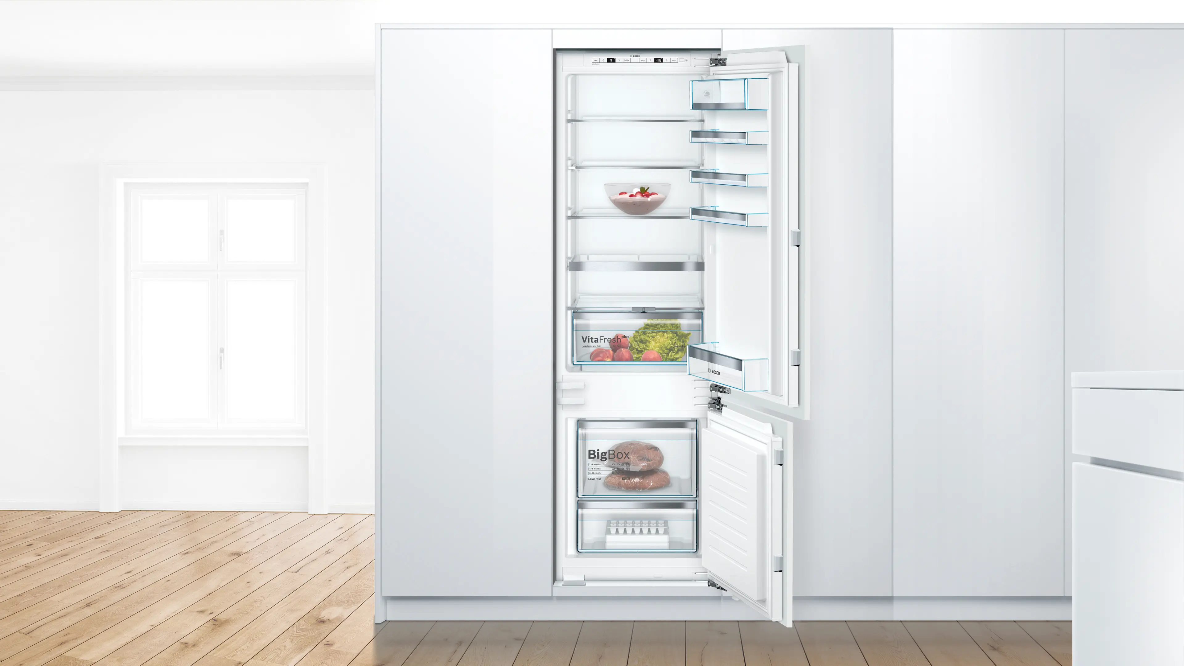 Serie 6 Inbouw koel-vriescombinatie 177.2 x 55.8 cm Vlakscharnier