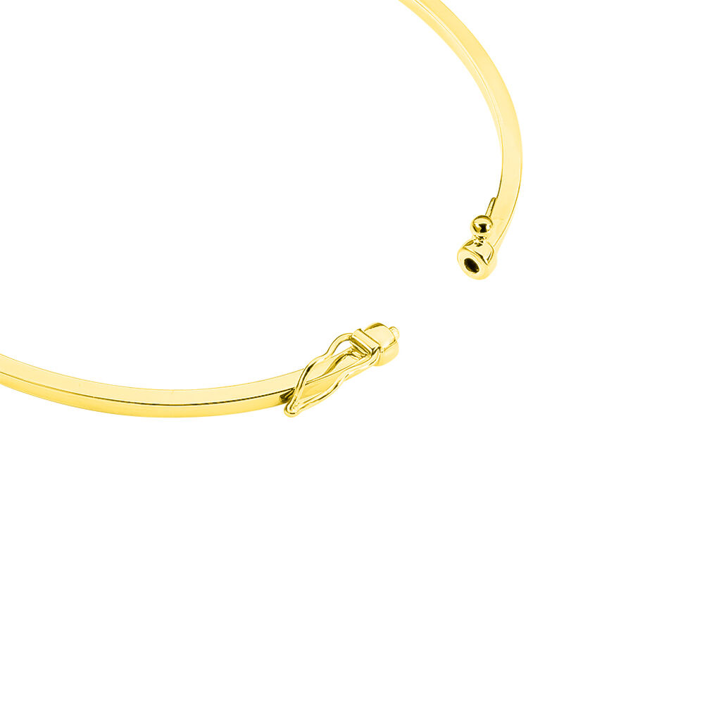 Bracelet Jonc Cynthia Fil Carre Lisse Or Jaune