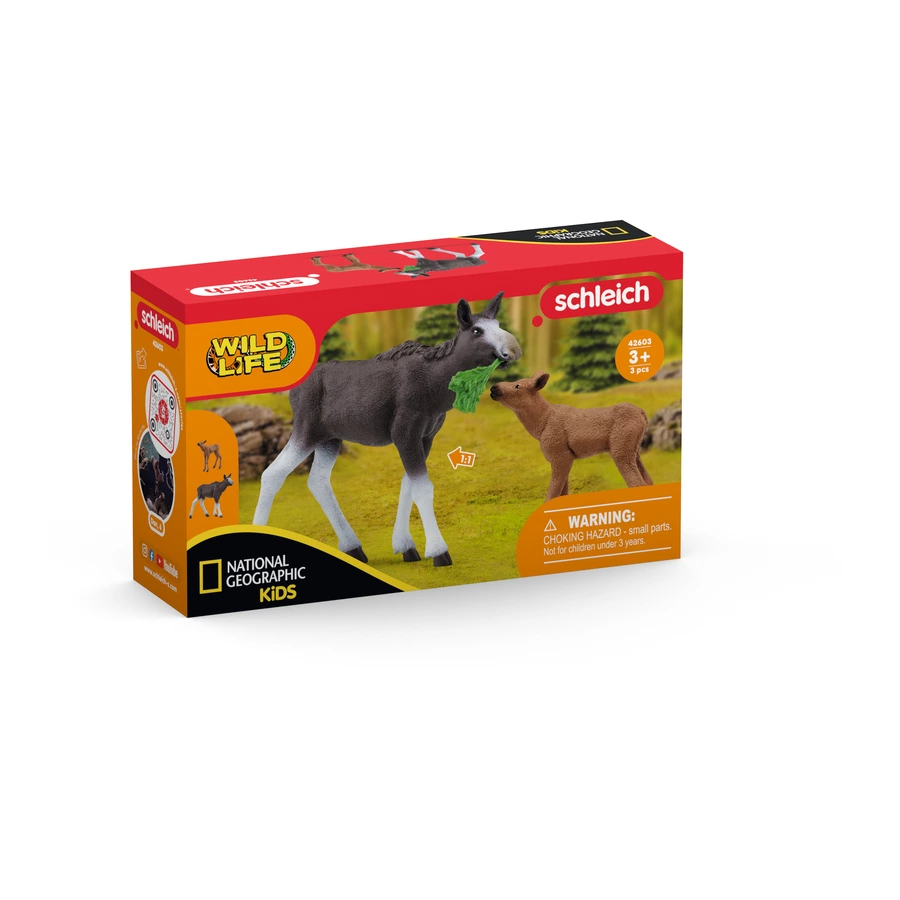 schleich® Elchkuh mit Kalb (NatGeo) 42603