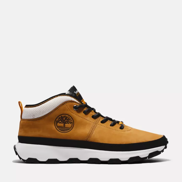 Basket en cuir Winsor Trail pour homme en jaune