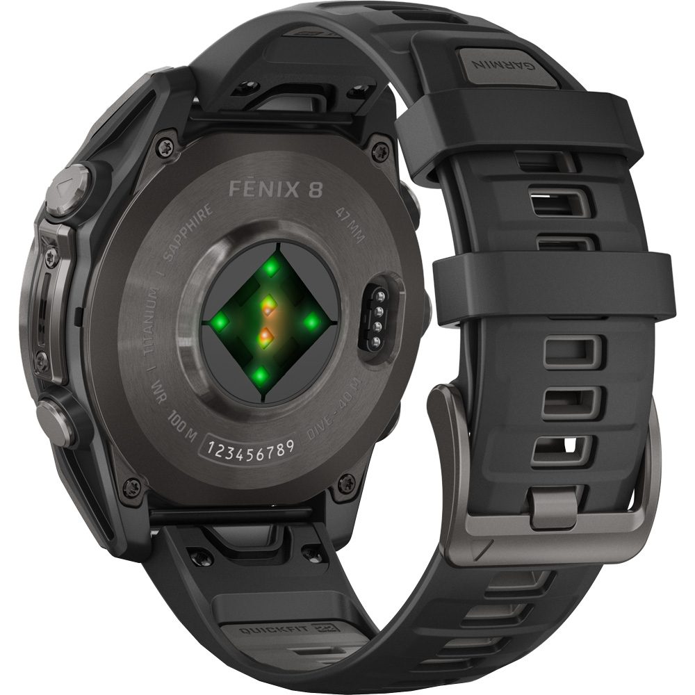 Garmin Fenix® 8 - 47mm Amoled Pulsuhr sapphire schwarz