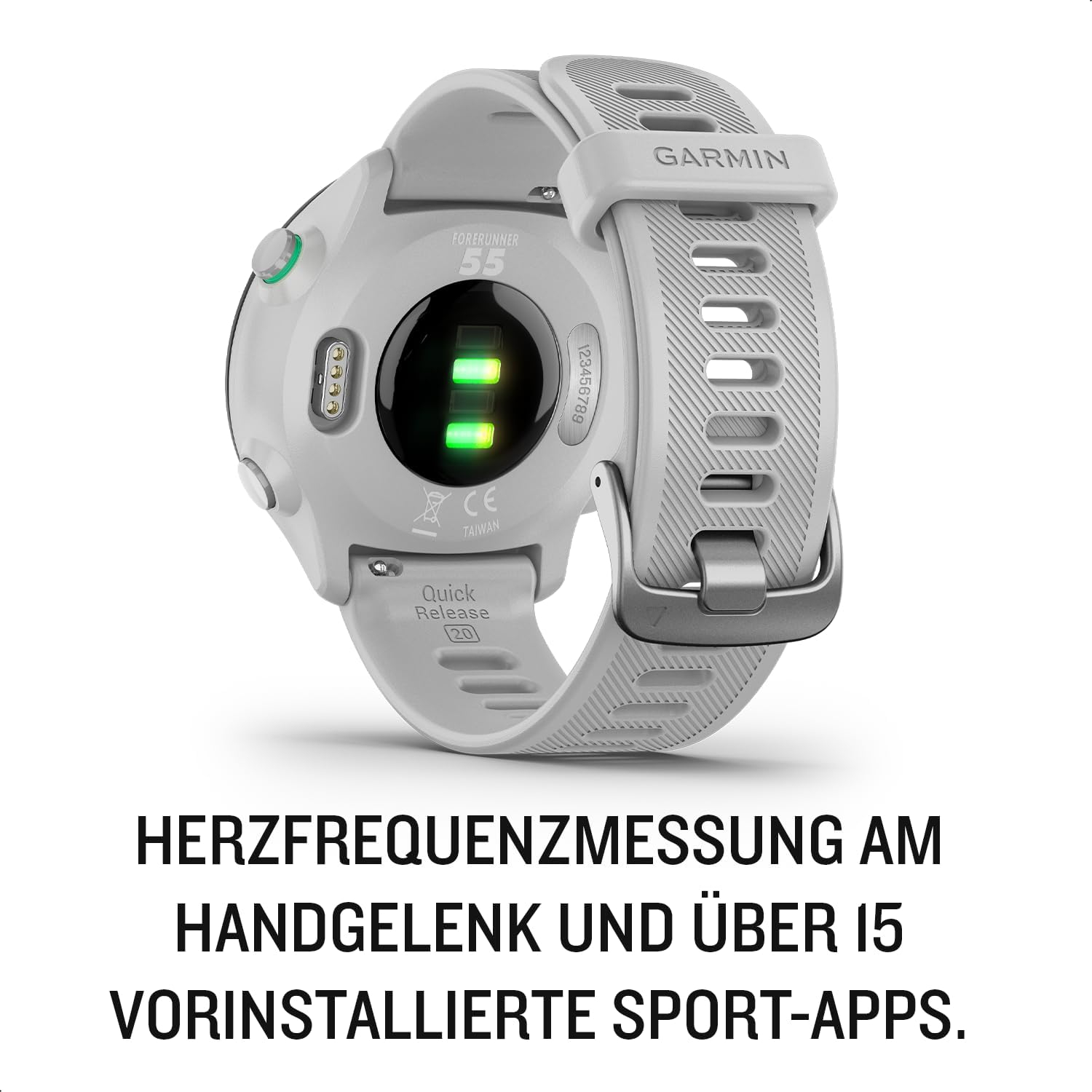 Forerunner 55 (42mm) Smart Watch Fitness Tracker mit Silikon Armband (010-02562-11) - Grau