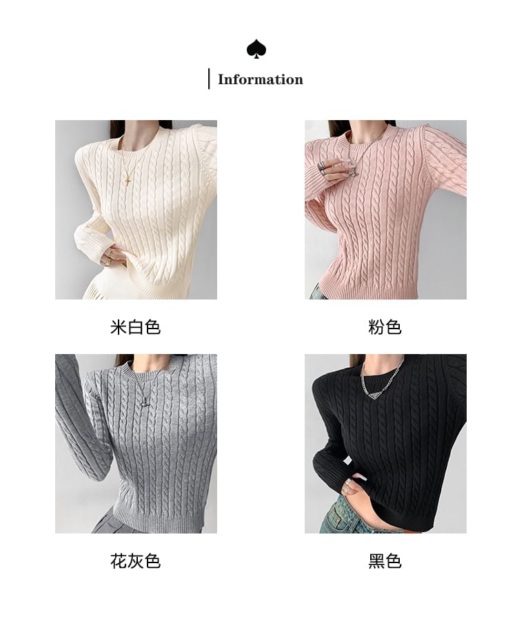 Shira - Kabelgebreide crop top