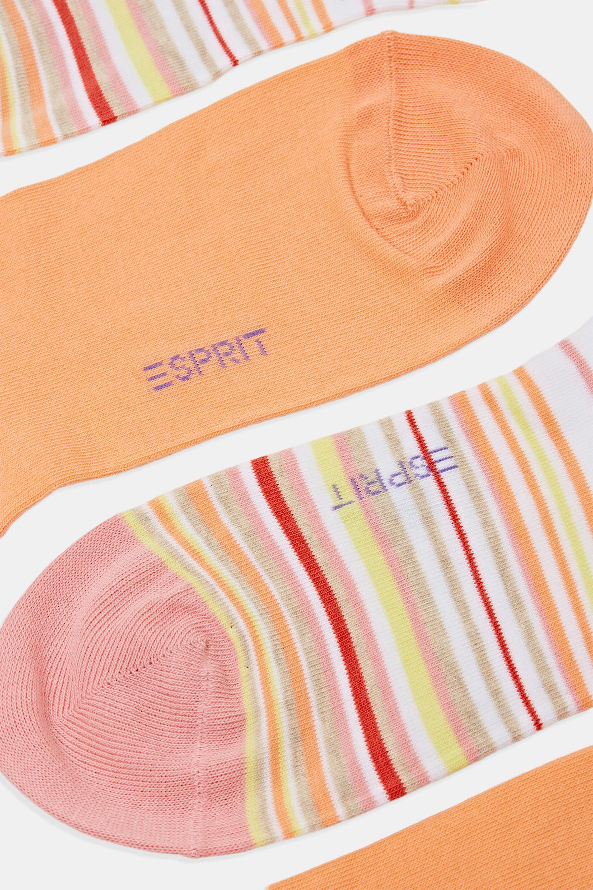 Lot de 2paires de socquettes basses colorées, coton biologique