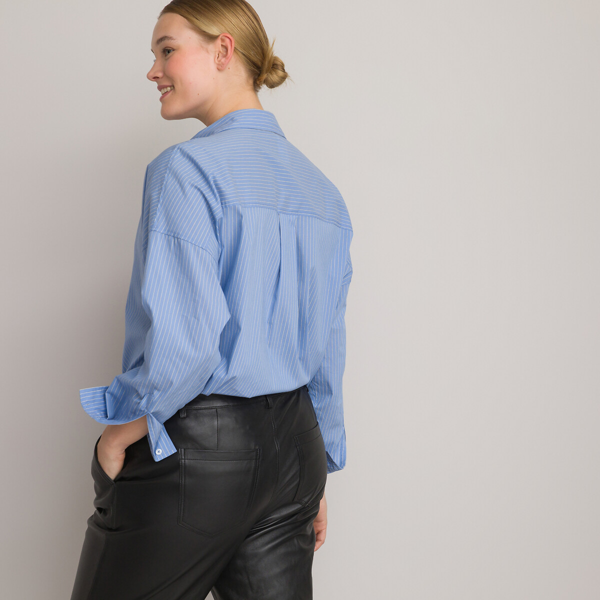 COLEÇÕES LA REDOUTE<br>Camisa listrada folgada, modelo exclusivo APOLLINE