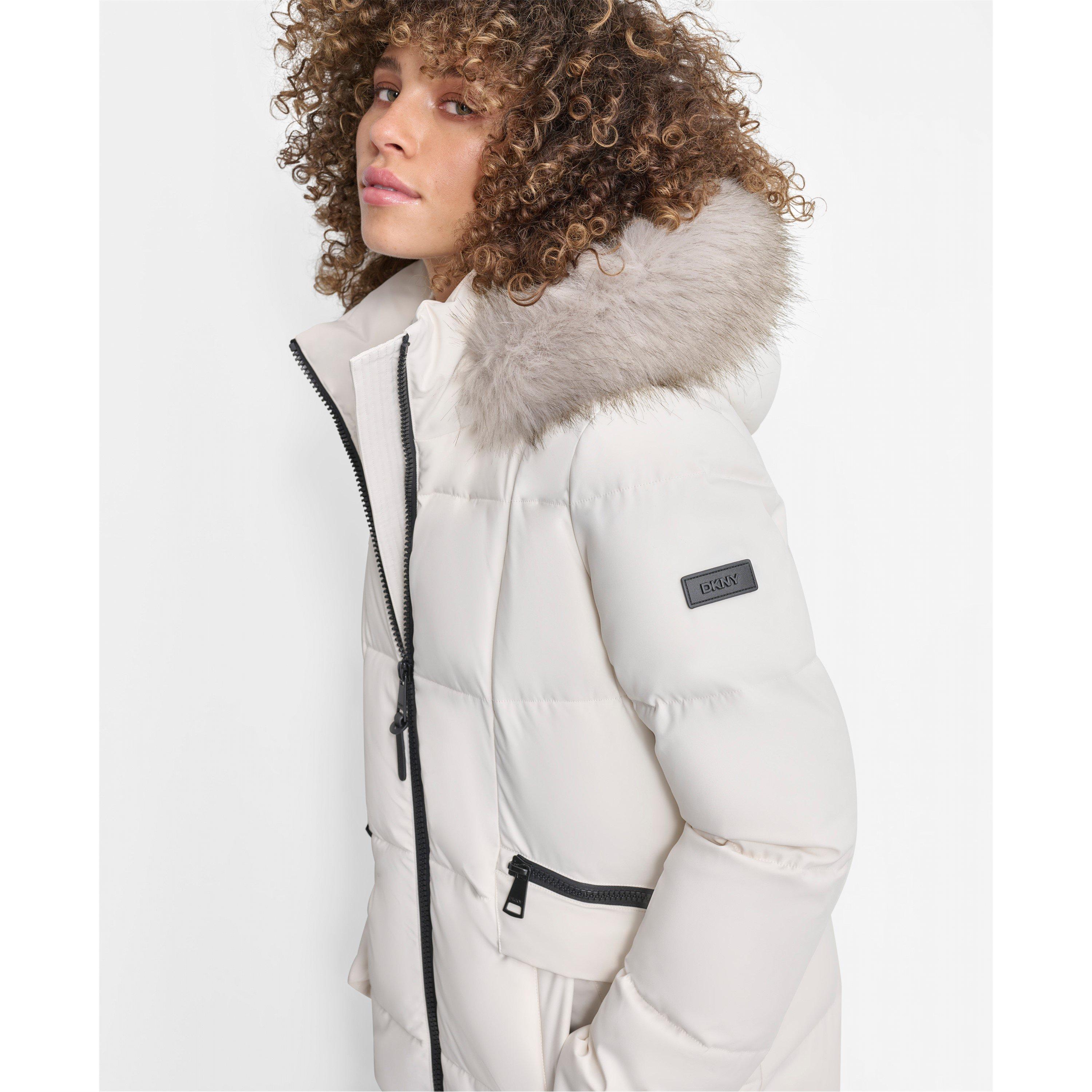 DKNY Long Fur Jacket