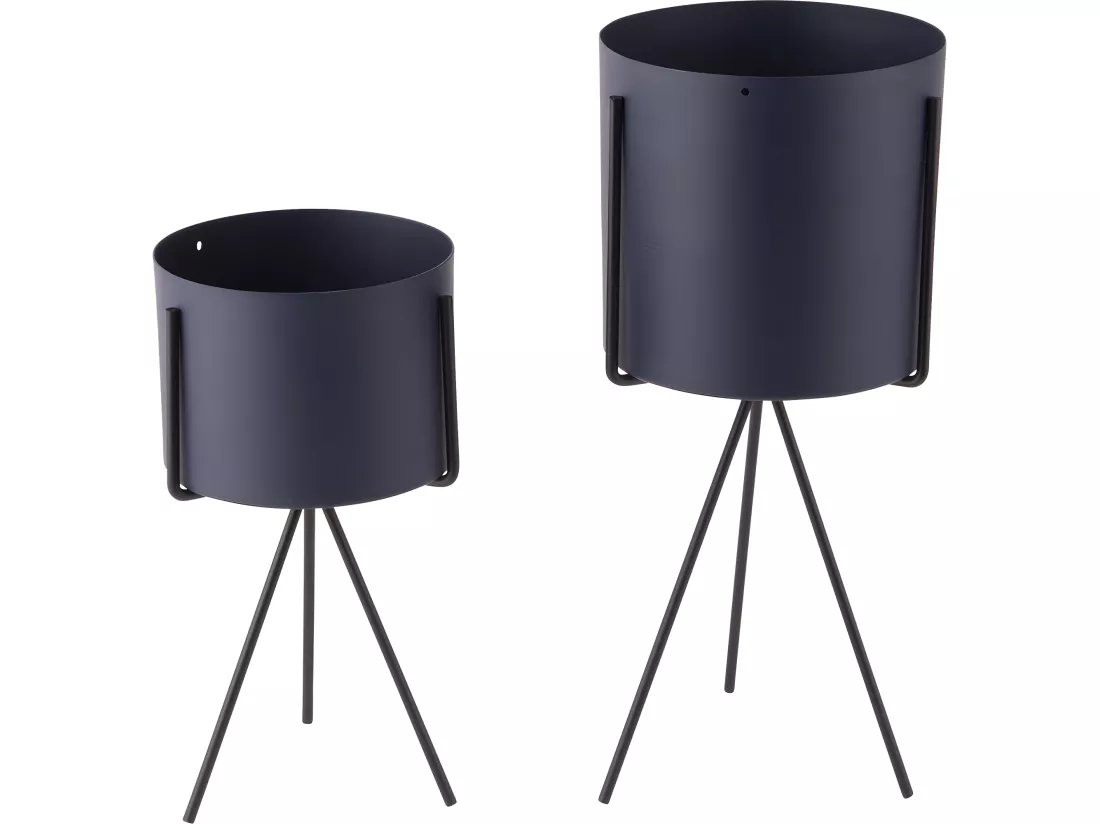 Set de 2 supports à plantes ronds Pedestal