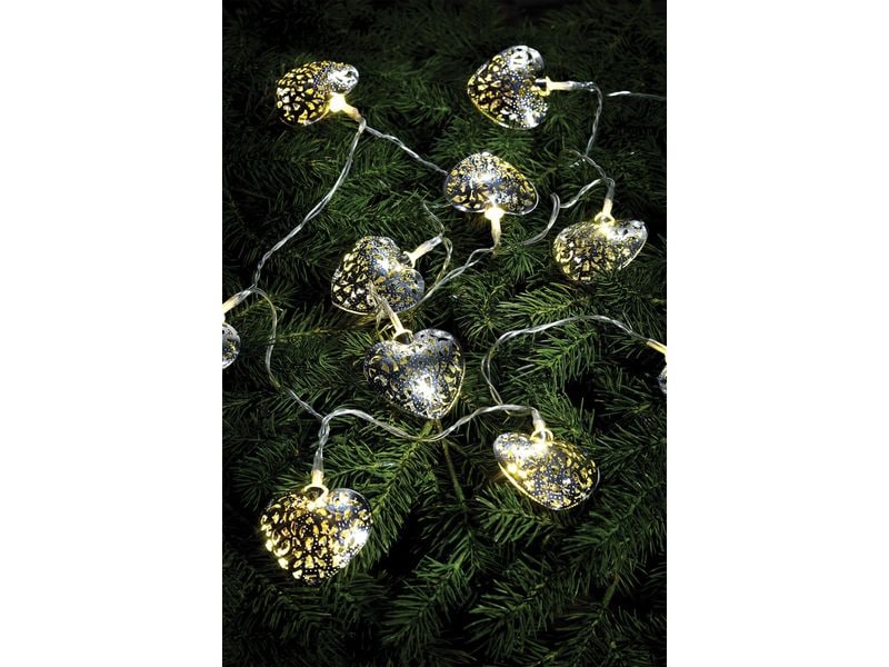 Markslöjd Lichterkette MILLA Herz 10 LEDs Chrom LED-Lichterkette