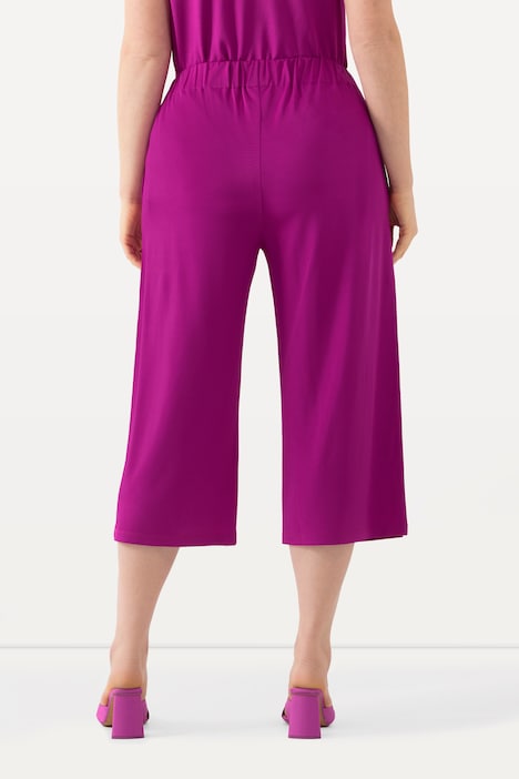 Slinky-Culotte, wadenlang, weites Bein, Elastikbund