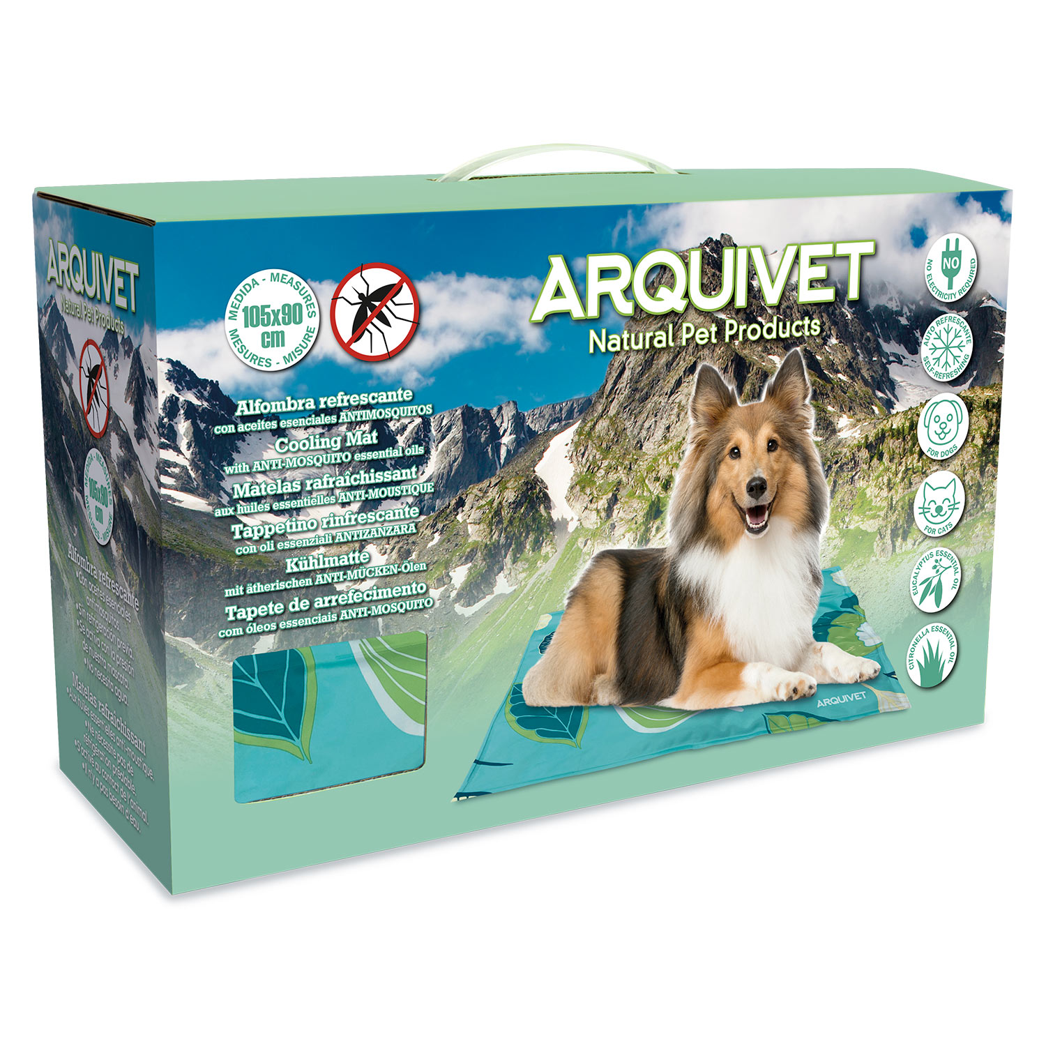 Tapete refrescante antimosquito para cães e gatos 40x50