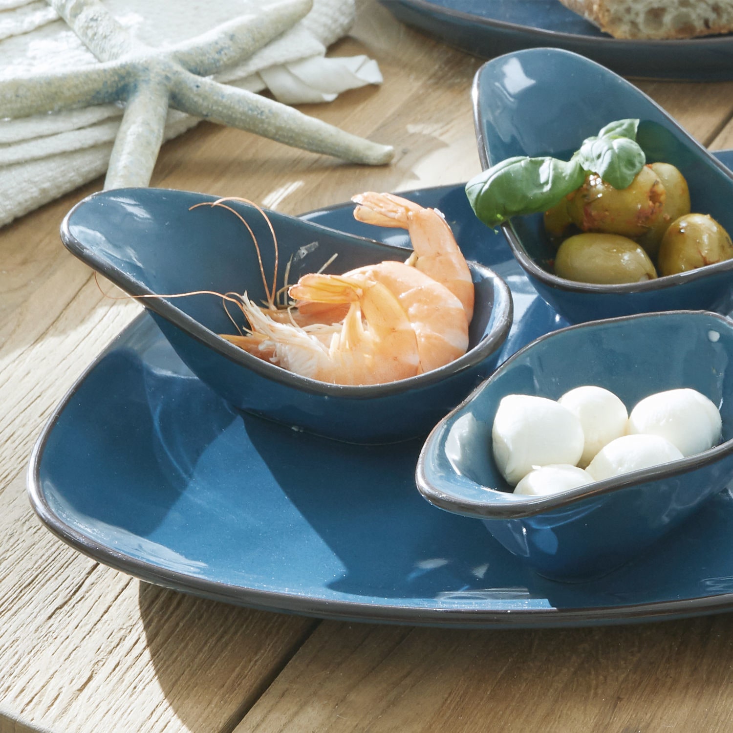 Servierschälchen  6er Set Biarré blau