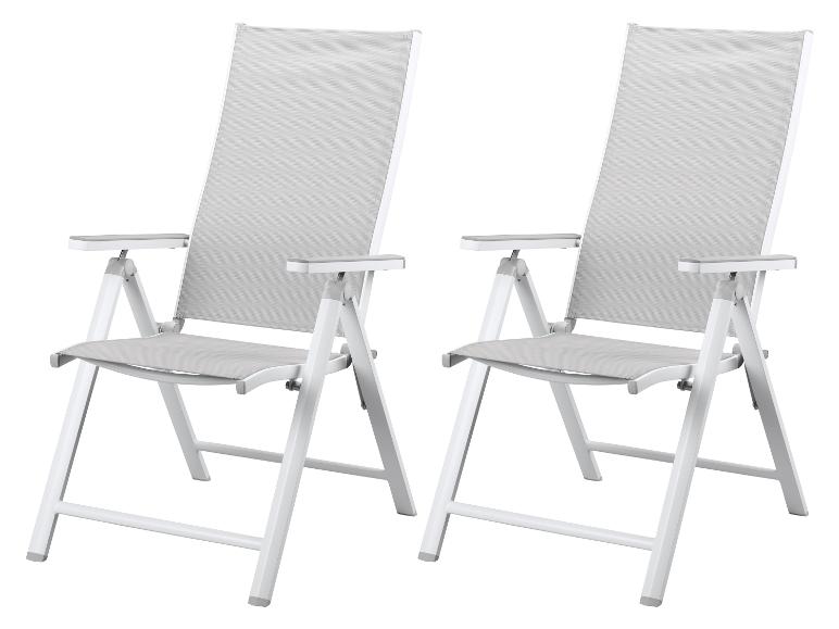 2 aluminium tuinstoelen Houston