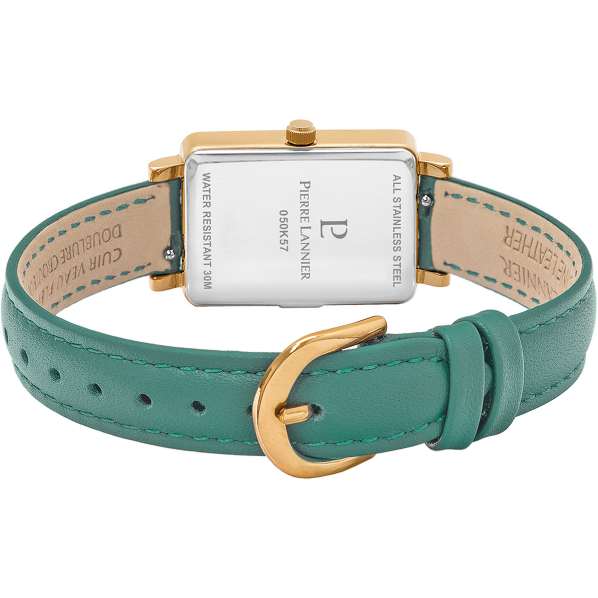 Montre PIERRE LANNIER ariane femme bracelet cuir vert