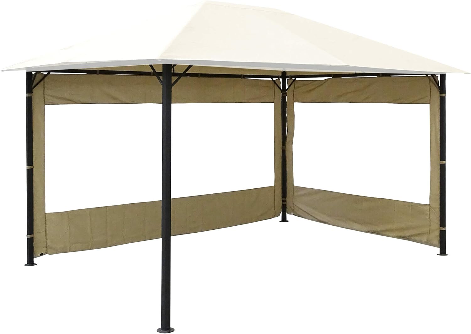 QUICK STAR Set Ersatzdach und 2 Seitenteile für Garten Pavillon 3x4m Sand Antik Pavillondach Ersatzbezug Seitenwände