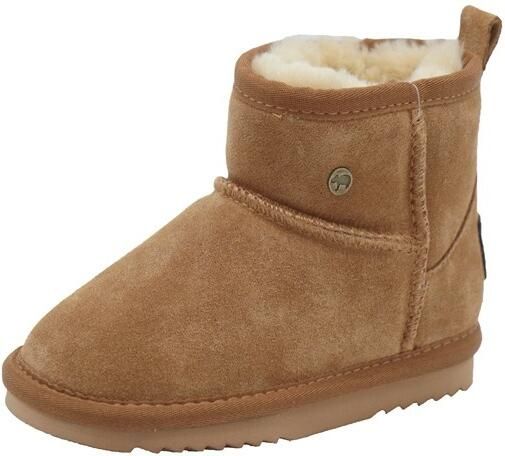 Warmbat Australia Wallaby gevoerde suède enkelboots camel Bruin Suede 33