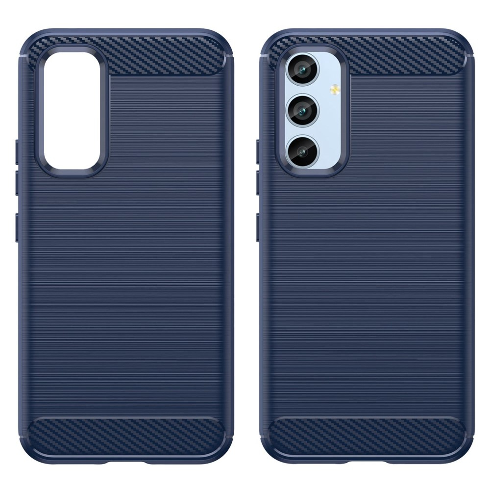 Samsung Galaxy A54 5G Gummi Case Schutzhülle im Carbon Look - Dunkelblau