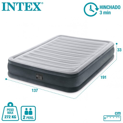 Colchón Hinchável Intex Dura-beam Deluxe Comfort-plush 137x191x33 Cm