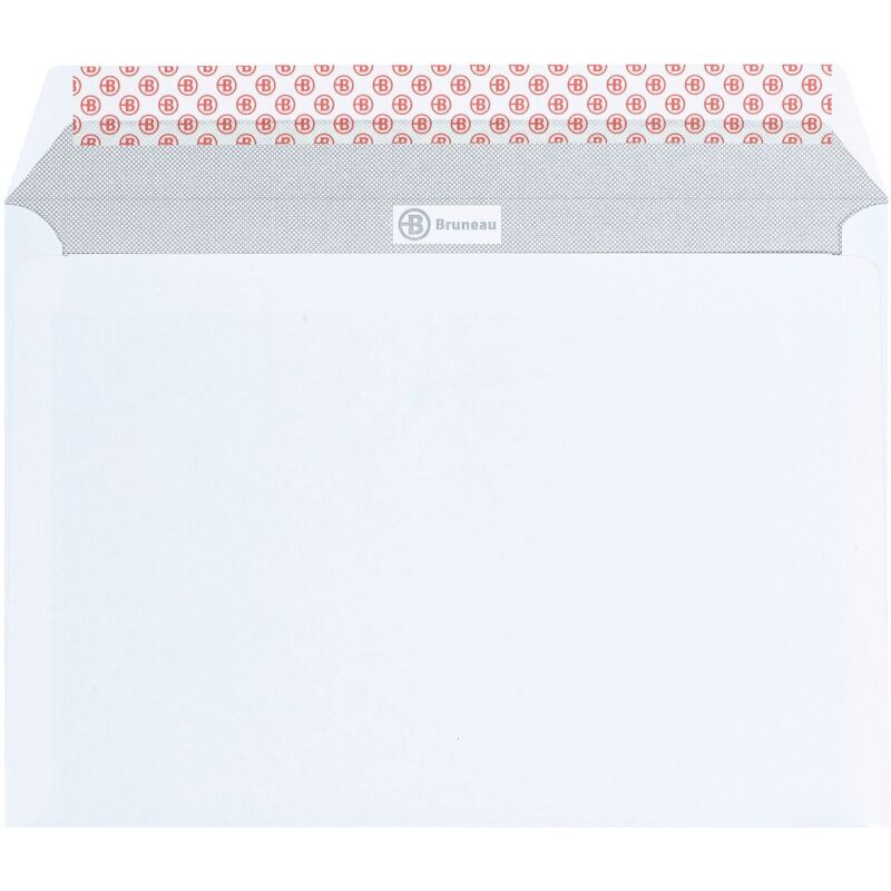 Enveloppe Bruneau 90 g/m² avec bande protectrice blanche - Boîte de 500