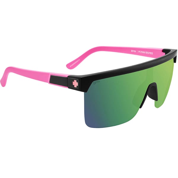 Lunette vélo SPY FLYNN 5050 MATTE BLACK MATTE PINK HAPPY GRAY GREEN LIGHT GREEN MIRROR
