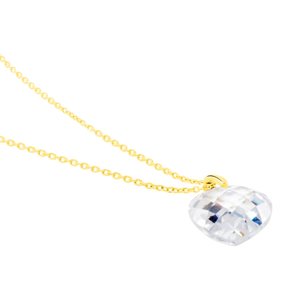 Collier Or Jaune Ludmille Oxyde De Zirconium