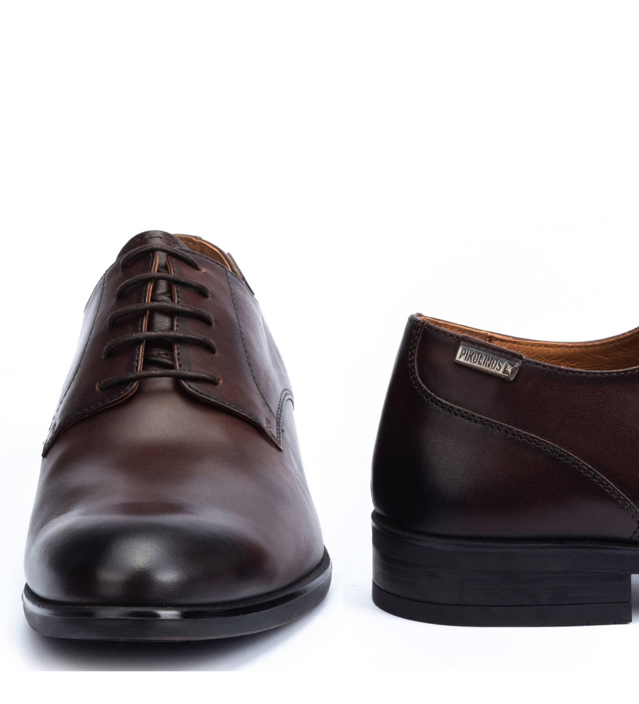 Sapatos Pikolinos em couro Bristol marrom escuro