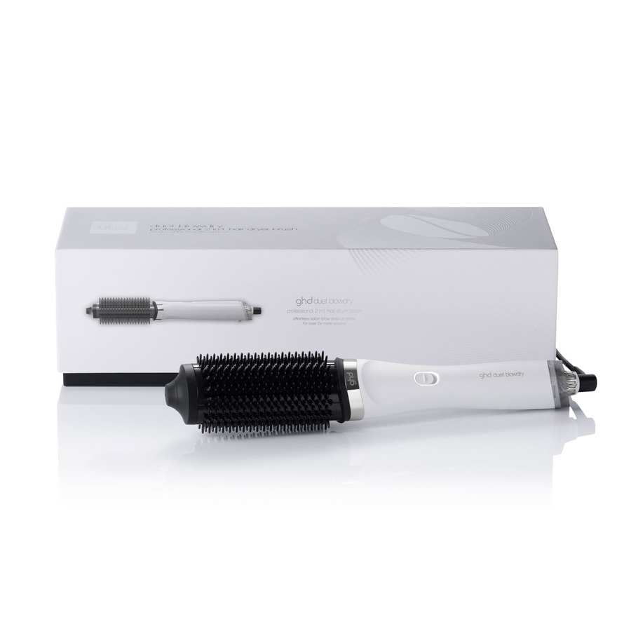 ghd Duet Blow Dry 2 in 1 Hair Dryer Brush White