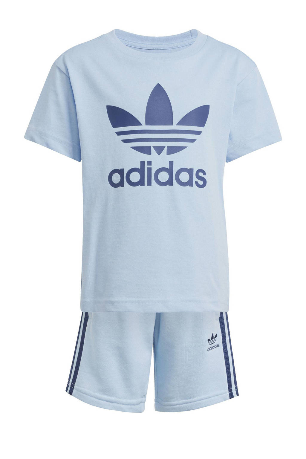 adidas T-shirt + short lichtblauw