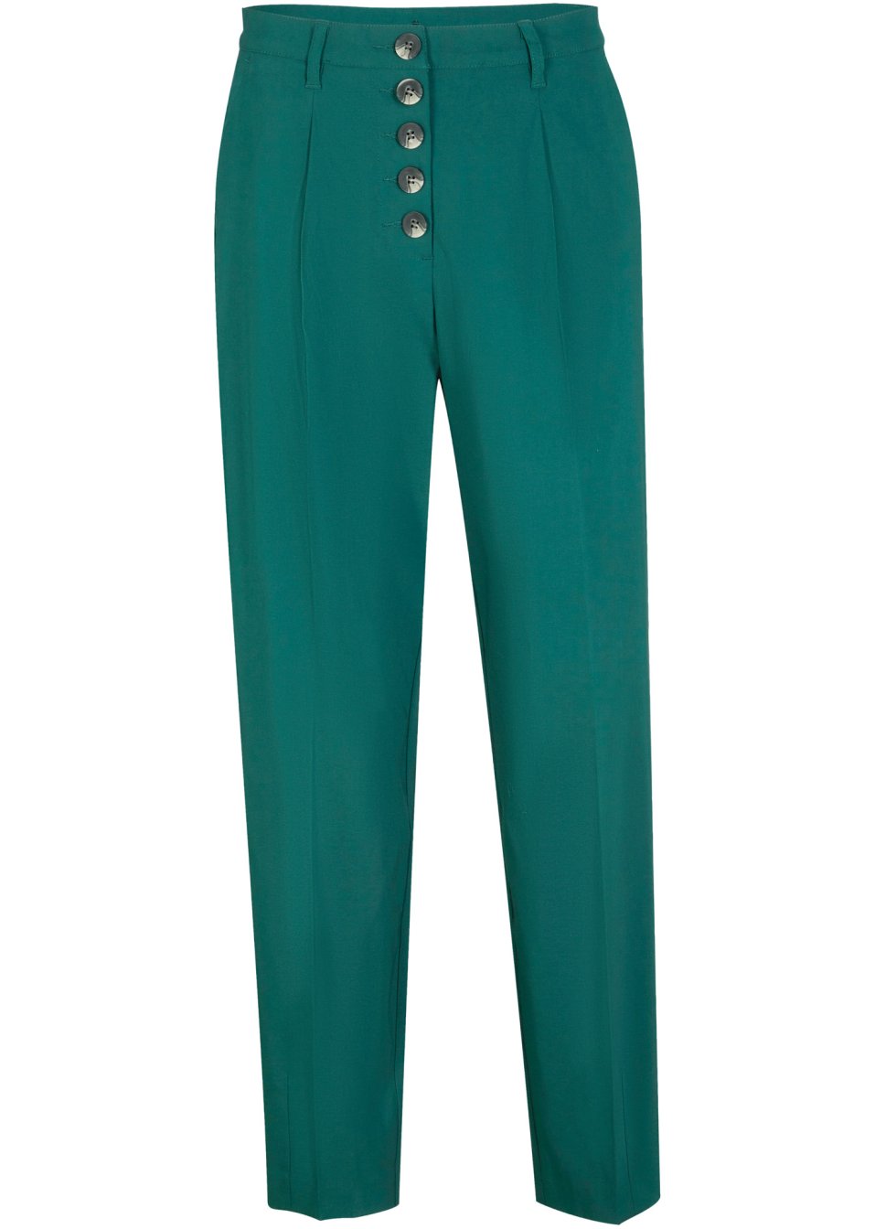 Pantalon en bengaline coupe Barrel avec patte de boutonnage