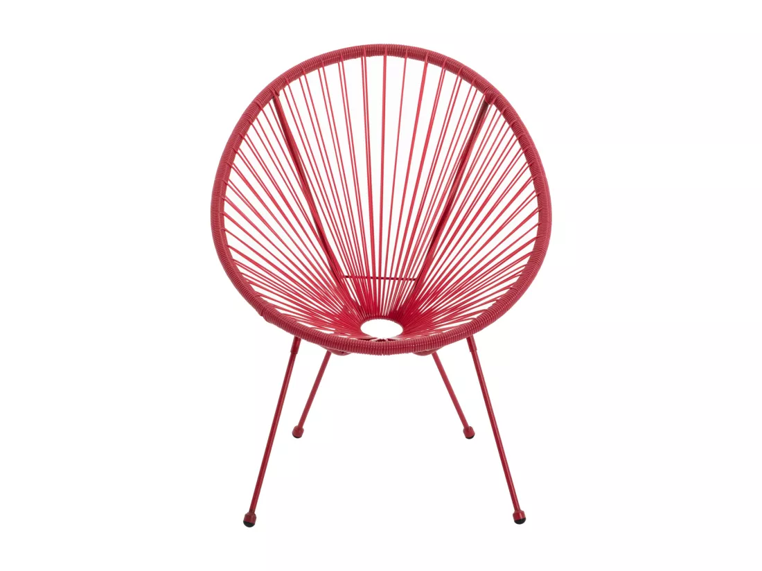 Lot de 2 fauteuils de jardin en fils de résine tressés - Terracotta - ALIOS III de MYLIA