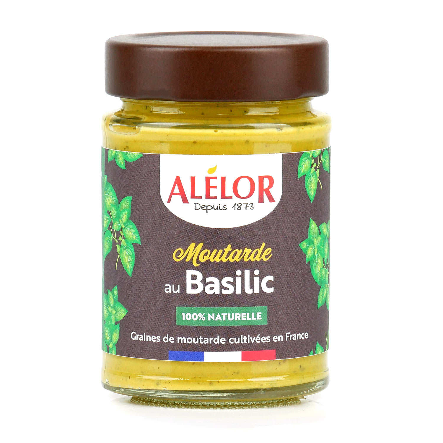 Moutarde au basilic 100% naturelle