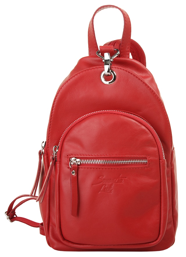 Samantha Look Cityrucksack echt Leder, Made in Italy