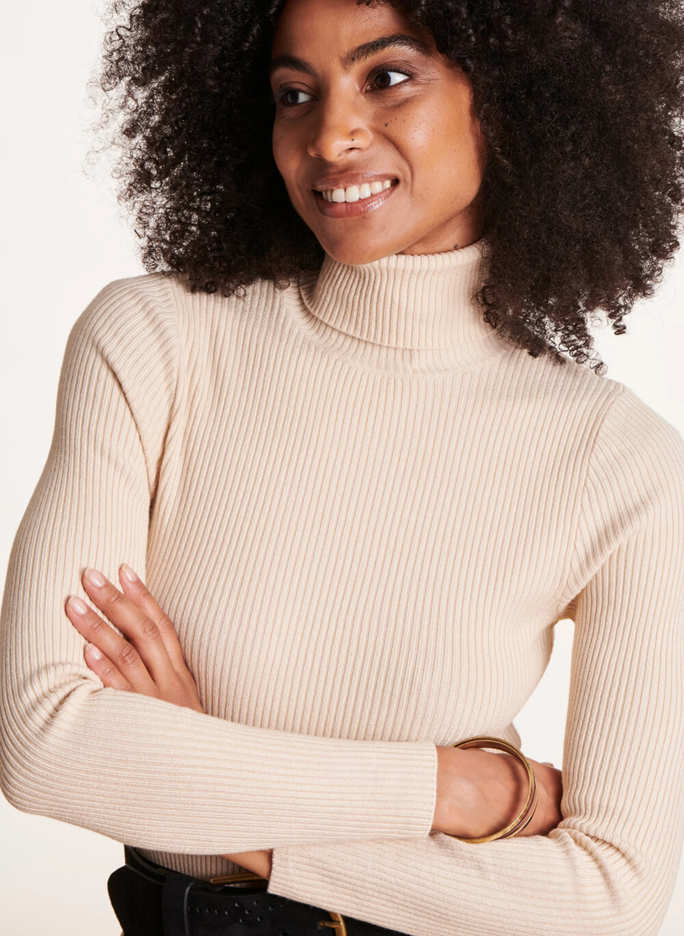 Pull col roulé | Blanc