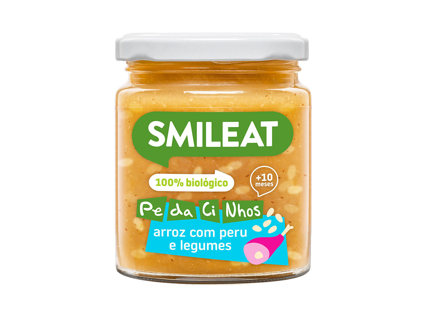 REFEIÇÕES SMILEAT PEDACINHOS BIO ARROZ COM PERÚ E LEGUMES 230G