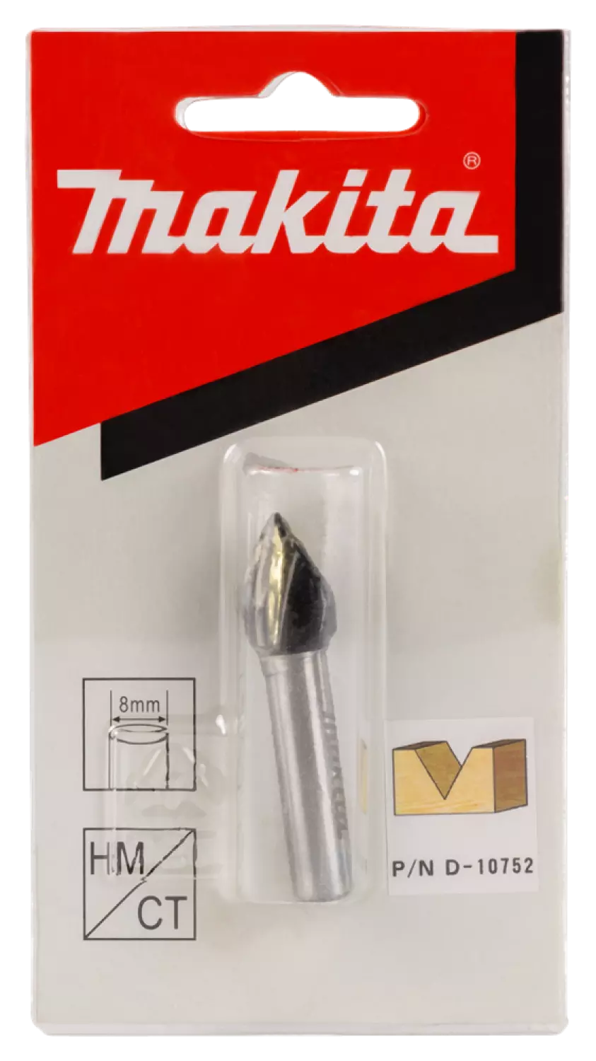 Makita D-10752 V-groeffrees 12,7 60gr S8