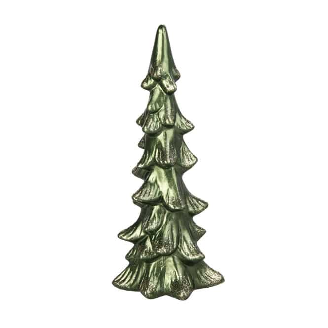 Dekotanne - grün/gold - ca. 10,5 x 8 x 24 cm