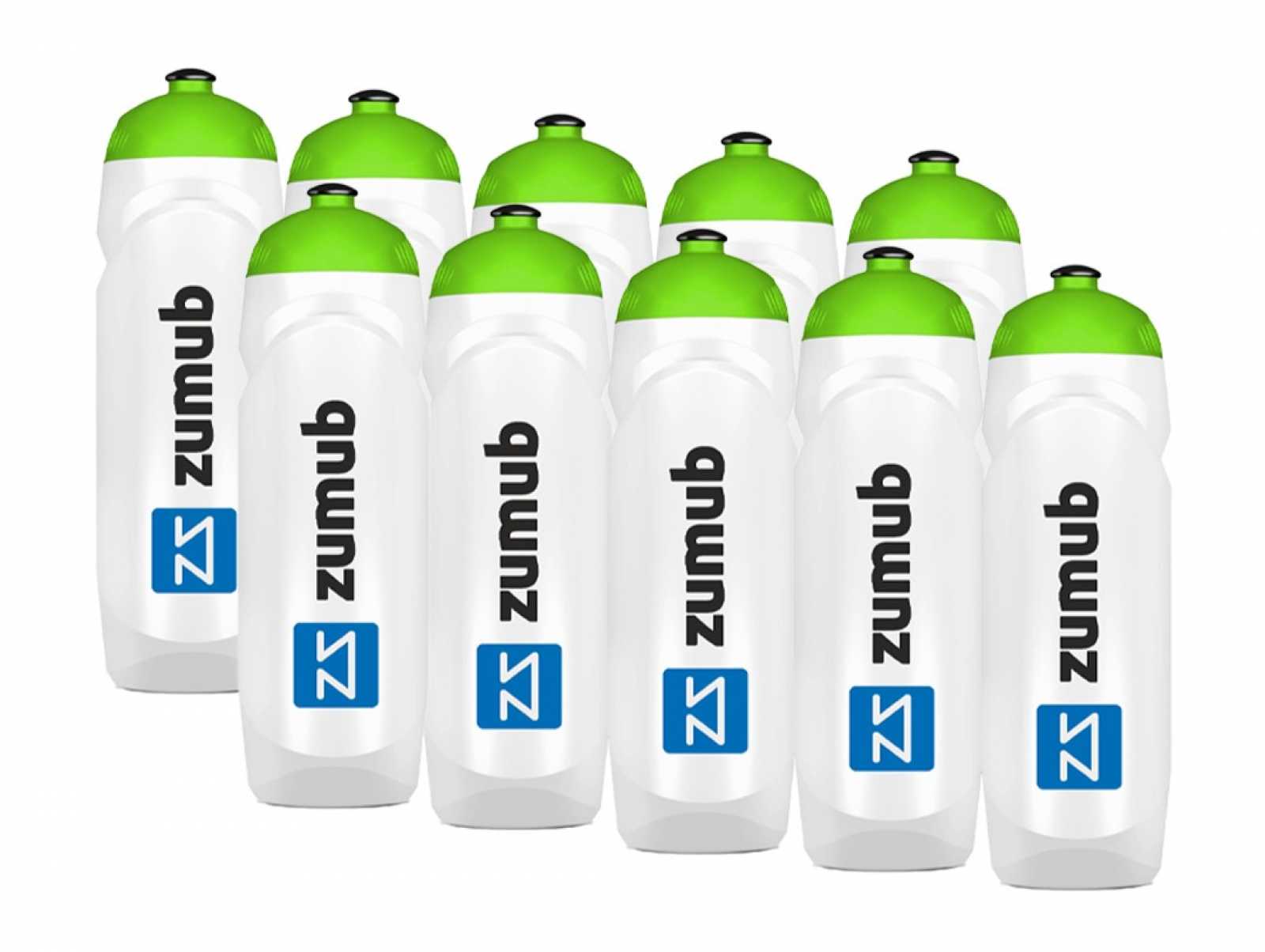Zumub Pacote com 10 Garrafas de Água Esportivas de 750ml Azul