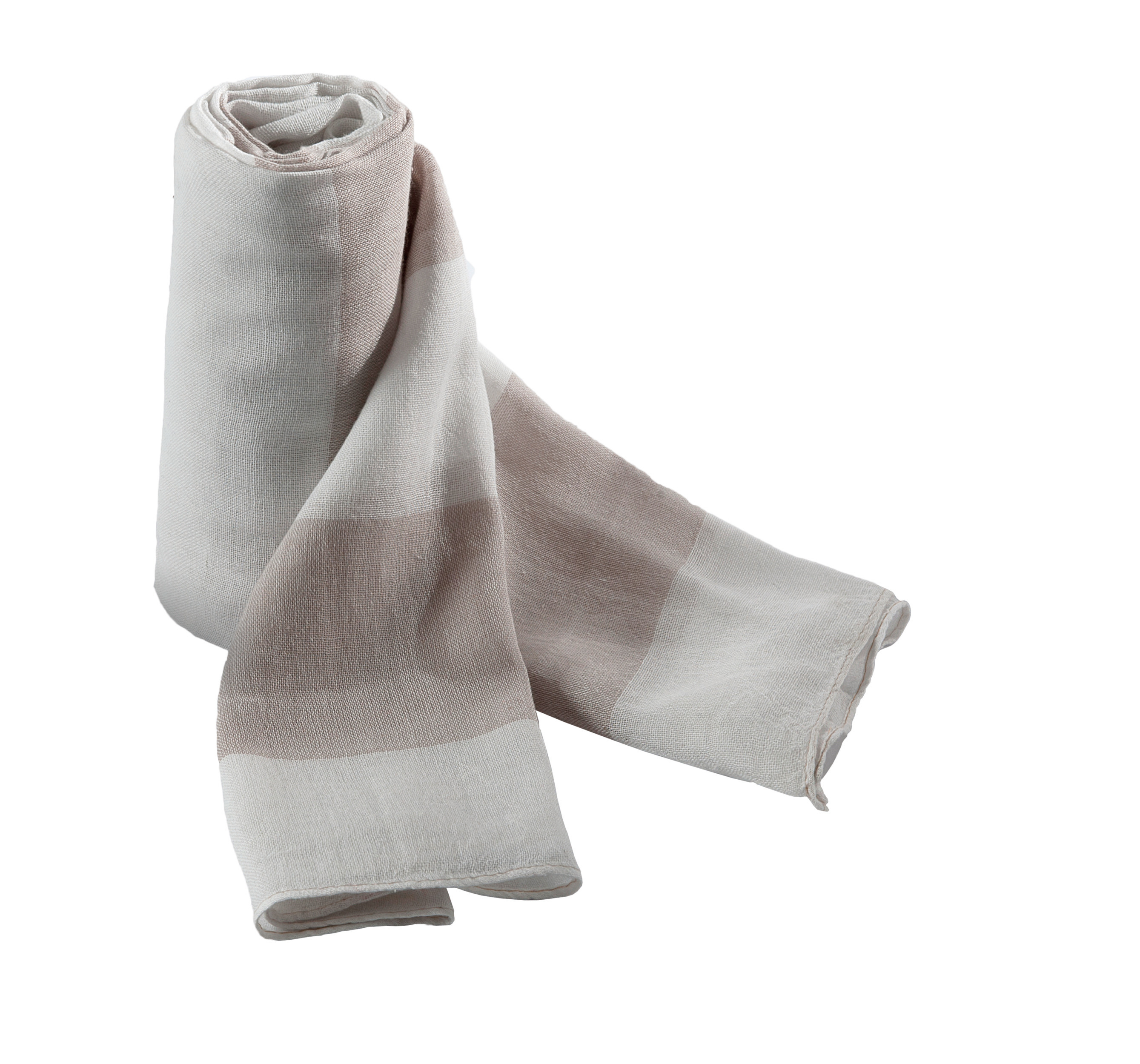 K-up KP067 - Écharpe Légère en Voile de Coton à Rayures