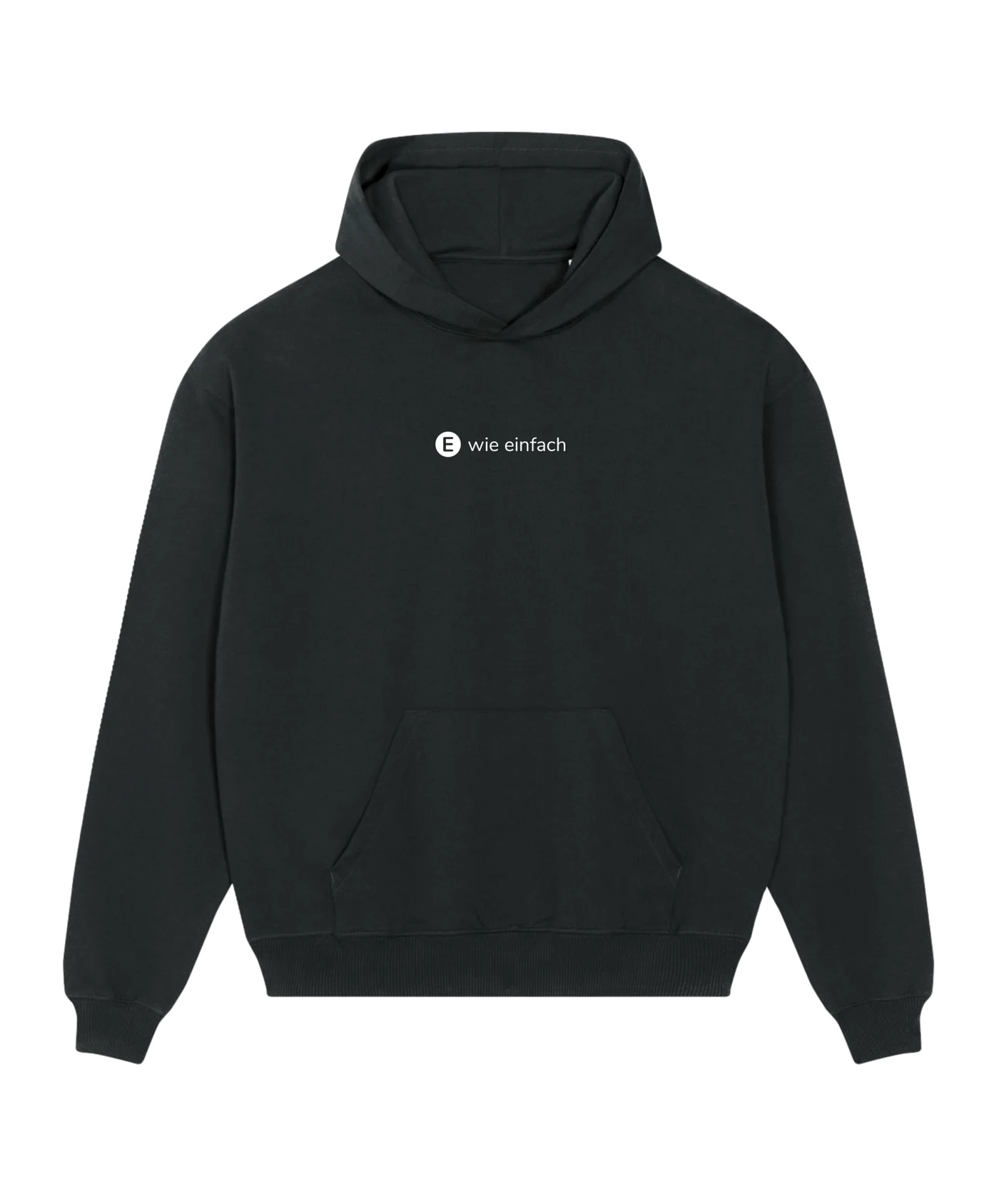 E wie einfach Logo Hoodie Schwarz