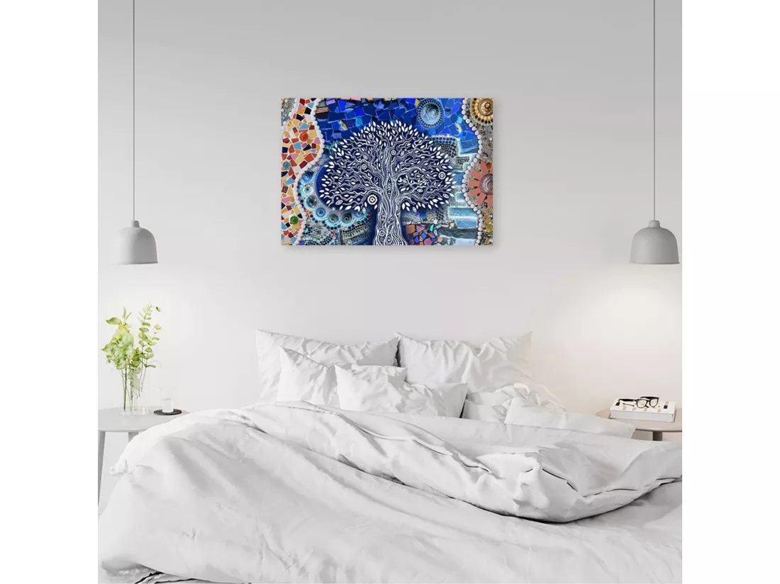 Tableau bois arbre de vie - 60 x 40 cm