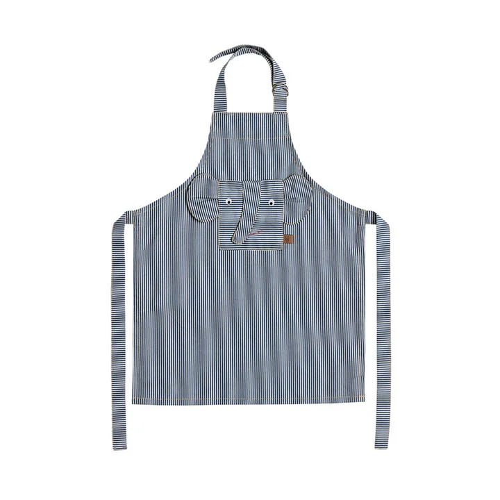 OYOY Mini - Striped Denim Elephant Schürze, blau