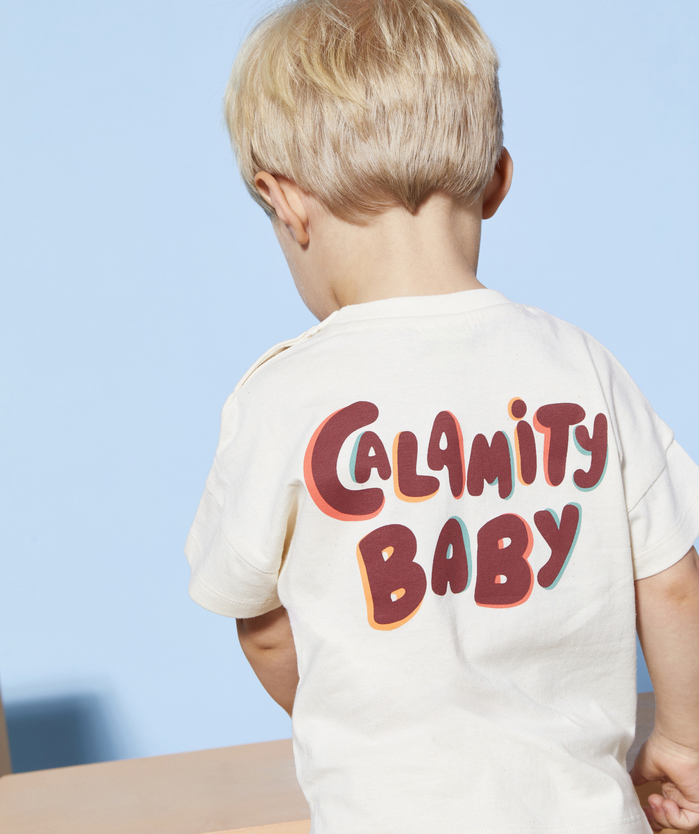 t-shirt bébé garçon en coton bio sans teinture thème calamity baby