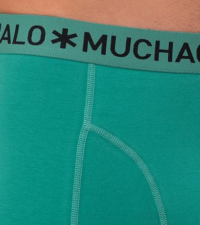 Muchachomalo Boxershorts 3-Pack Solid Groen Blauw 580 SOLID1010-580-6201 kopen
