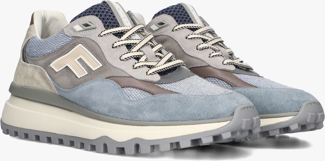 blauwe floris van bommel lage sneakers sfm-10238 de gripper