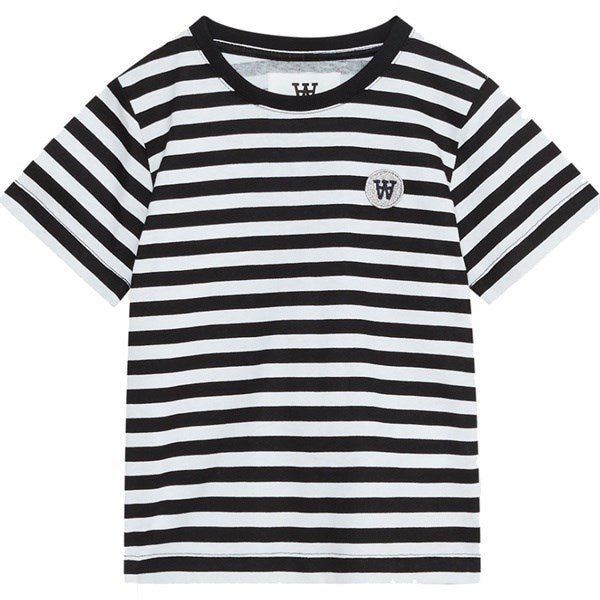 Køb Wood Wood Black/White Stripes Ola Chrome Badge T-Shirt