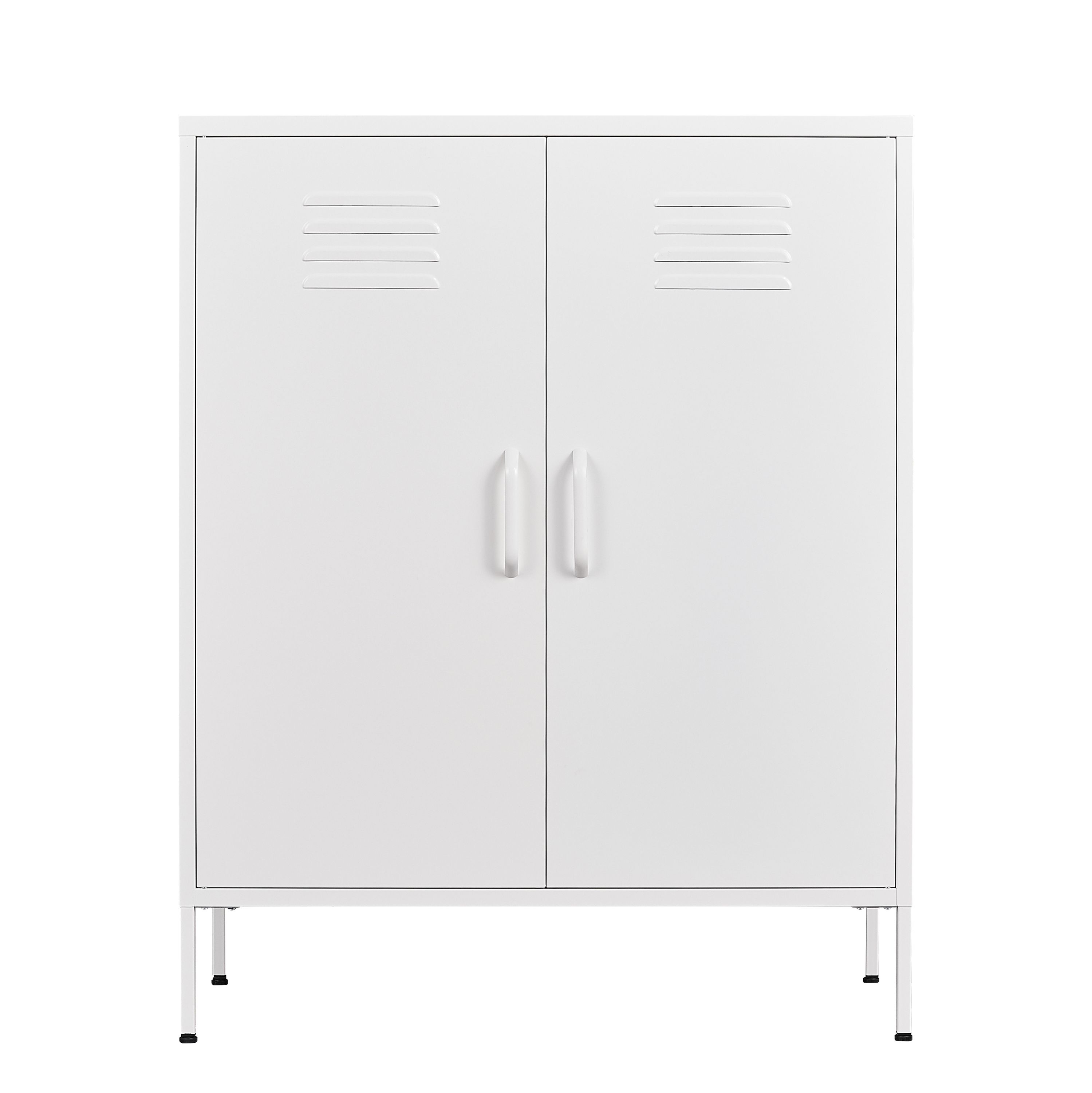 Kommode Metall KLAUS 80 x 101 cm weiss